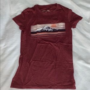 Maroon graphic tee